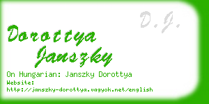 dorottya janszky business card